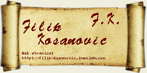 Filip Kosanović vizit kartica